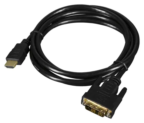 Lanberg CA-HDDV-10CC-0018-BK / HDMI-A auf DVI-D Kabel / 1,8 m / 1920x1200 / schwarz