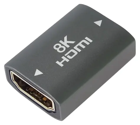 PremiumCord HDMI A - HDMI-A-Anschluss / Adapter / Buchse/Buchse / 8K/60 Hz / Metall / Space Grau