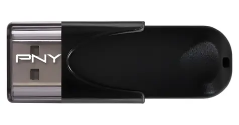 PNY Attaché 4 schwarz / USB-Stick / 64 GB / USB 2.0 / Lesegeschwindigkeit 25 MB/s