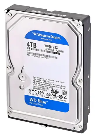 WD Blue 4 TB / HDD / 3,5" SATA III / 5.400 U/min / 128 MB Cache / 2 Jahre