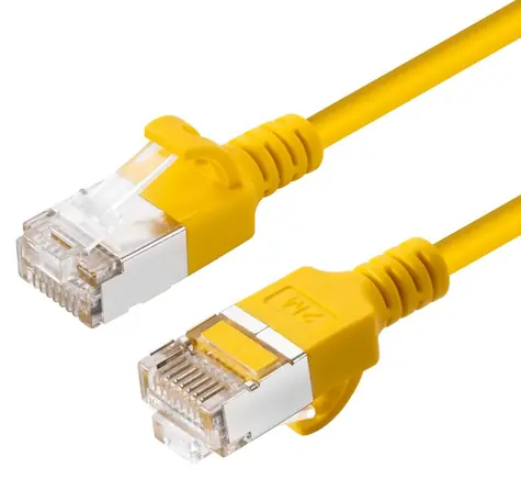MicroConnect CAT6a U/FTP SLIM 7,5 m gelb / Patchkabel / LSZH / RJ-45