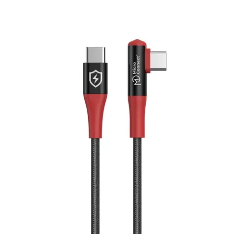 MicroConnect Safe Charge Winkelkabel mit USB-C-Anschluss / Winkelladekabel / USB-C auf USB-C