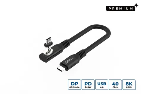 MicroConnect USB-C - USB-C-Kabel, schwarz, 0,15 m