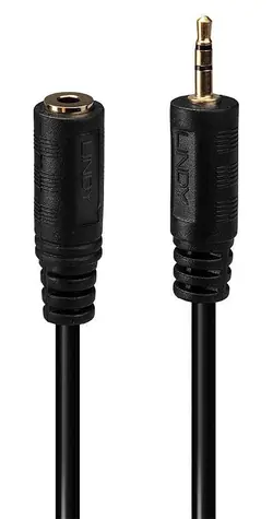 Lindy Jack 2,5 mm/3,5 mm schwarz / Audioadapter / 0,2 m