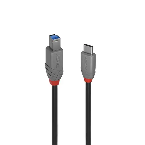 Lindy USB-C 2 m schwarz / USB-Kabel / USB 3.2 / USB-C auf USB B