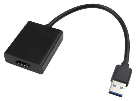 MicroConnect USB 3.0 HDMI Grafikadapter, schwarz, Full HD 1920×1080, 60 Hz