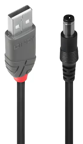 Lindy USB-A - DC schwarz / Adapter / 1,5 m
