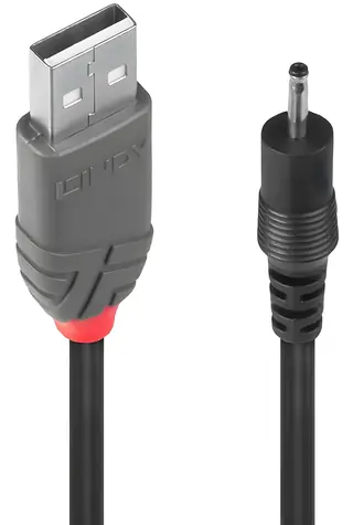 Lindy / Stromkabel / USB-A auf 2,5 mm / 1,5 m / USB 2.0 / 5 V / schwarz