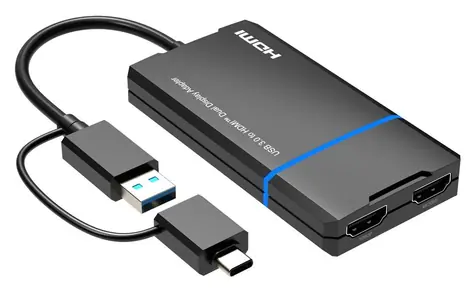 MicroConnect USB-C + USB-A 2-in-1-Adapter / HDMI-Ausgang