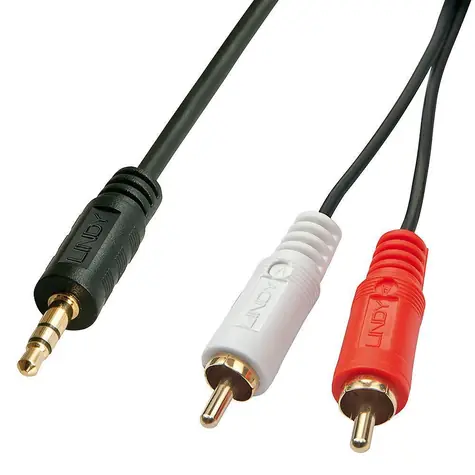 Lindy / Audiokabel / 3,5-mm-Klinkenstecker - 2x Cinch / 2 m