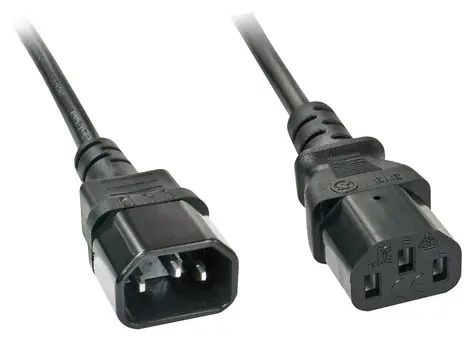 Lindy C14-C13 schwarz / Verlängerungskabel / 2 m