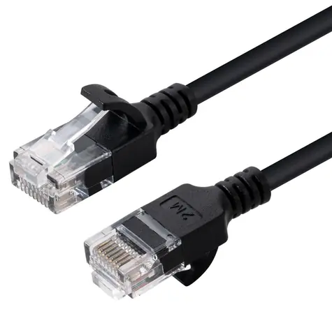 MicroConnect schwarz / Patchkabel / Cat 6 U/UTP Slim / RJ45-RJ45 / 3 m