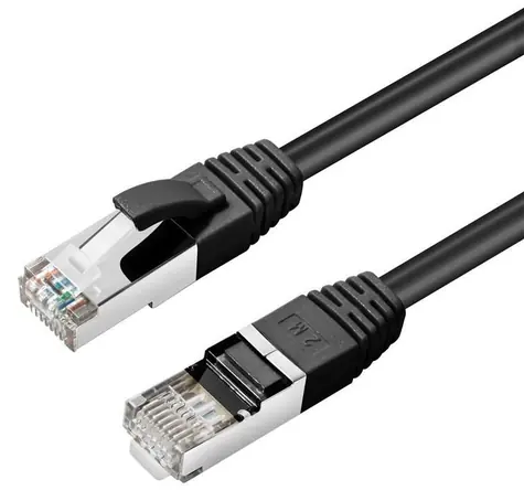 MicroConnect CAT6 S/FTP 0,25 m schwarz / Netzwerkkabel / RJ-45 / LSZH