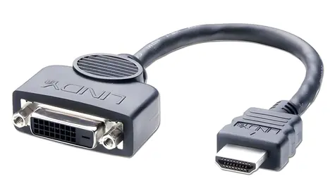 Lindy HDMI - DVI-D schwarz / Reduzierung / 0,2 m