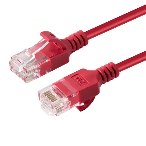 MicroConnect CAT6a U/UTP Slim 1m rot / Netzwerkkabel / RJ-45