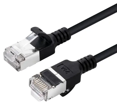 MicroConnect CAT6a Slim schwarz / Netzwerkkabel / U/UTP / RJ-45 / 7,5 m / LSZH