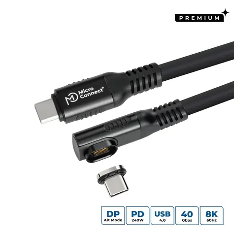 MicroConnect USB-C (M) - USB-C (M) 1m schwarzes USB-Kabel