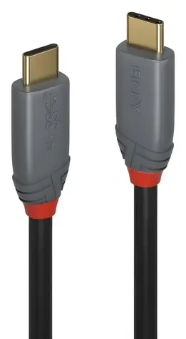 Lindy USB 3.2 Typ-C Kabel, schwarz, USB-C auf USB-C, 2 m, 5 A, 20 Gbit/s