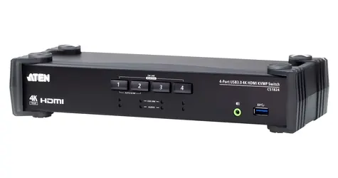 Aten 4- Port USB 3.0 4K HDMI KVMP schwarz / KVM-Switch / 4K 4096×2160 / USB 3.0 / HD-Audio