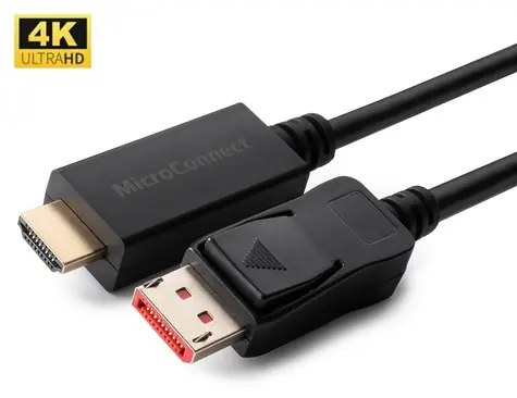 MicroConnect DisplayPort 1.4 - HDMI 4K Schwarz / Verbindungskabel / 2 m / 60 Hz
