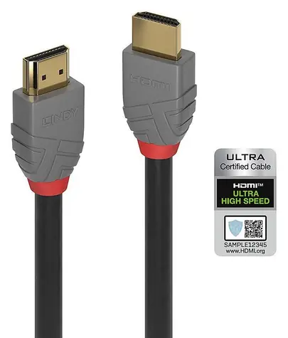 Lindy Anthra Line 36954 schwarz / HDMI-Kabel / HDMI 2.1 Ultra High Speed / 48 Gbit/s / 3 m