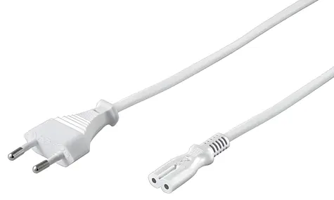 MicroConnect Netzkabel EU Typ C - C7 2 m weiß / Stromkabel