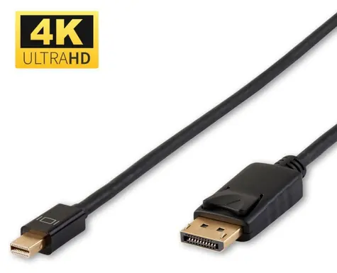 MicroConnect Mini DisplayPort (M) - DisplayPort (M) 0,5 m schwarzes Kabel / 4K