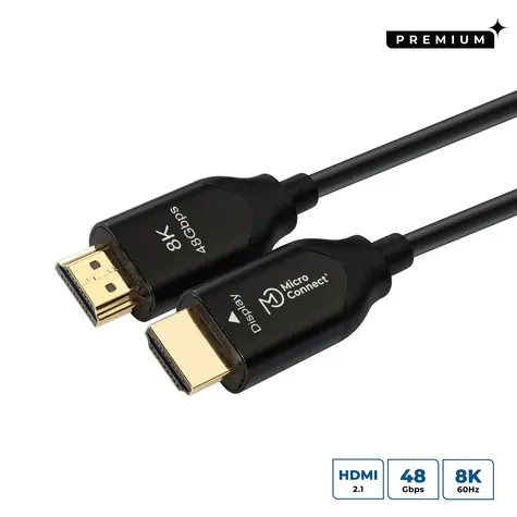MicroConnect Premium Ultra High Speed 50 m schwarzes HDMI-Anschlusskabel / HDMI 2.1 / 8K 7680×4320 / 120 Hz