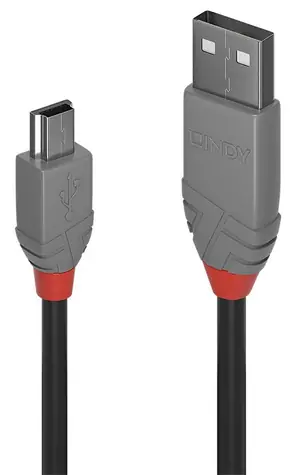 Lindy USB 2.0 A-Mini-B 1m schwarz / Kabel / USB-A - Mini-USB B / 480 Mbit/s