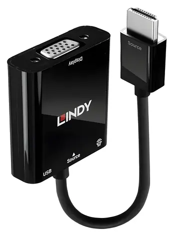 Lindy HDMI zu VGA+Audio / Konverter / HDMI - VGA / 1920×1200 px / 12 Bit