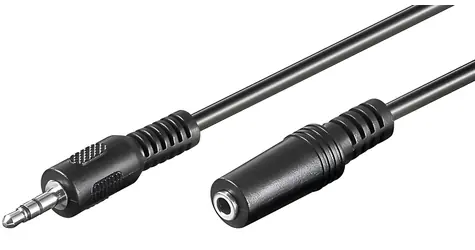 MicroConnect Audio-Verlängerungskabel schwarz / Audiokabel / 3,5-mm-Klinkenstecker (MF) / 20 m