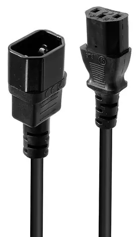 Lindy C14 - C13 schwarz / Verlängerungskabel / 1 m
