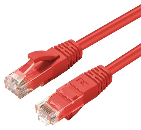 MicroConnect CAT6a U/UTP 3M rot / LSZH