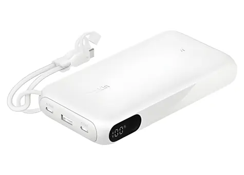 Belkin BOOST CHARGE 20000mAh weiß / Powerbank / 20W PD / USB-C / mit Display