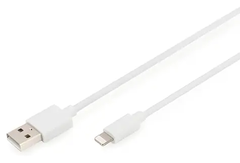 Digitus weiß / Lade- und Datenkabel / USB-A - Lightning / MFI / 2 m