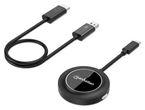 Manhattan 1080p Wireless HDMI / Kabelloses Präsentationsset / Full HD 1080p / 30 m Reichweite / USB-C / Plug & Play