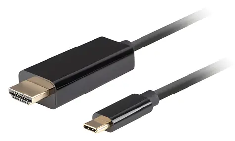 Lanberg Kabel USB-C (M) - HDMI (M) 1,8 m schwarz / 4K 60 Hz