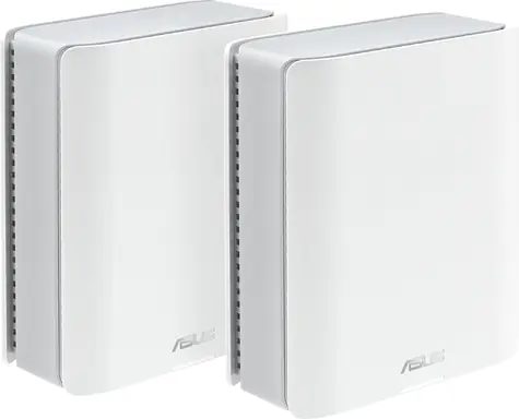 Asus ZenWiFi BT8 weiß 2er-Pack / Mesh-Router Wi-Fi 7 / 2,4 GHz / 5 GHz / 6 GHz / WAN + 3x LAN / USB 3.0