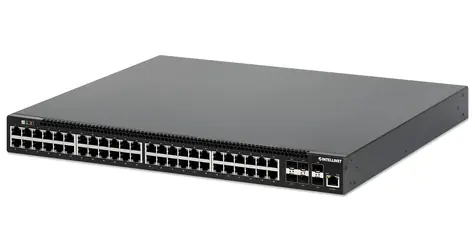 Intellinet 54-P Managed L3 / Switch / 48× GbE PoE+ / 6× SFP+ 10GbE / 850 W / 19"