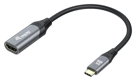 Equip mit einem USB-C-zu-HDMI-2.1-Adapter/Reduzierer/8K 30Hz/0,15 m