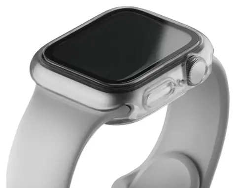 Transparente HAMA -Schutzhülle / Schutzhülle / Apple Watch 10/11 42 mm / gehärtetes Glas / zum Snap