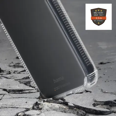 Transparente HAMA Extreme Protect Schutzhülle für Samsung Galaxy A37 5G / D3O® / vergilbungsfrei