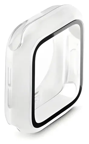 Transparente HAMA Schutzhülle / Apple Watch 44 mm (4/5/6/SE/SE2/SE3) / 360°-Schutz / Snap-On