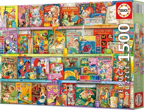Educa Puzzle Kitsch Fun Book Corner / 1500 Teile