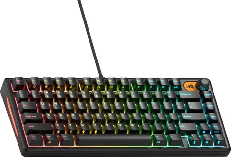 Glorious GMBK 75% schwarze Gaming-Tastatur / RGB / US-Layout / USB-C