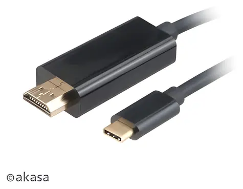 Akasa AK-CBCA12-18BK / USB-C-auf-HDMI-Adapterkabel / 4K@60Hz / 1,8 m