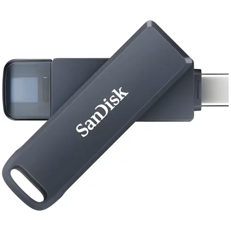 SanDisk iXpand Phone Drive 256 GB Metallic Sky / Flash-Speicher / USB-C
