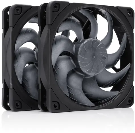 Noctua NF-A12x25 G2 Sx2-PP PWM chromax.black (2 Stück) / Lüfter 120 x 25 mm / SSO2-Lager / 22,5 dB / 1800 U/min