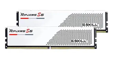 G.Skill Ripjaws S5 64 GB (2x 32 GB) 6000 MHz weiß / DDR5 / CL28 / DIMM / 1,4 V / Non-ECC / Unbuffered / XMP 3.0 / AMD EXPO
