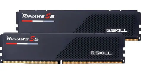 G.Skill Ripjaws S5 64 GB (2x 32 GB) 6000 MHz Schwarz / RAM / DDR5 / CL28 / DIMM / 1,4 V / Non-ECC / XMP 3.0